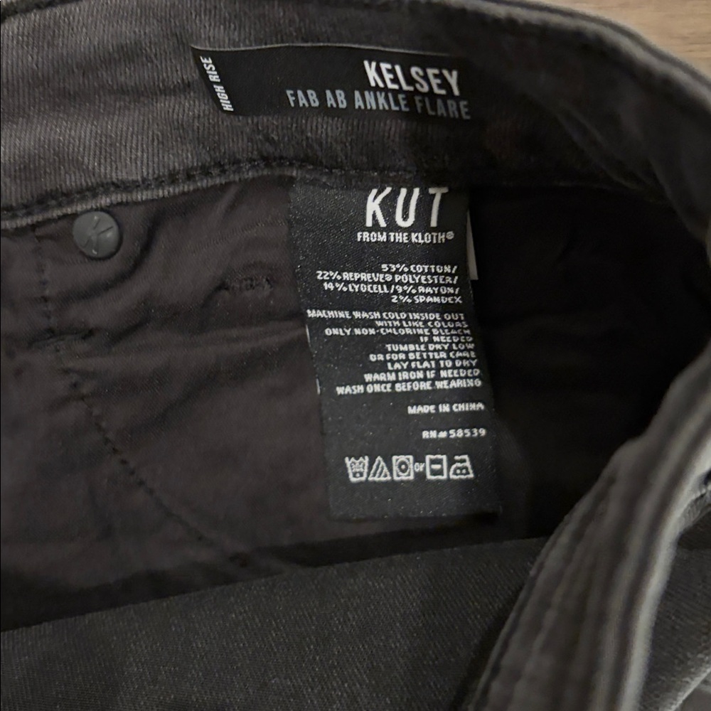 New With Tags Kut From the Kloth Kelsey High Rise Fab Ab Ankle Flare Jeans Sz 10 - Picture 5 of 8